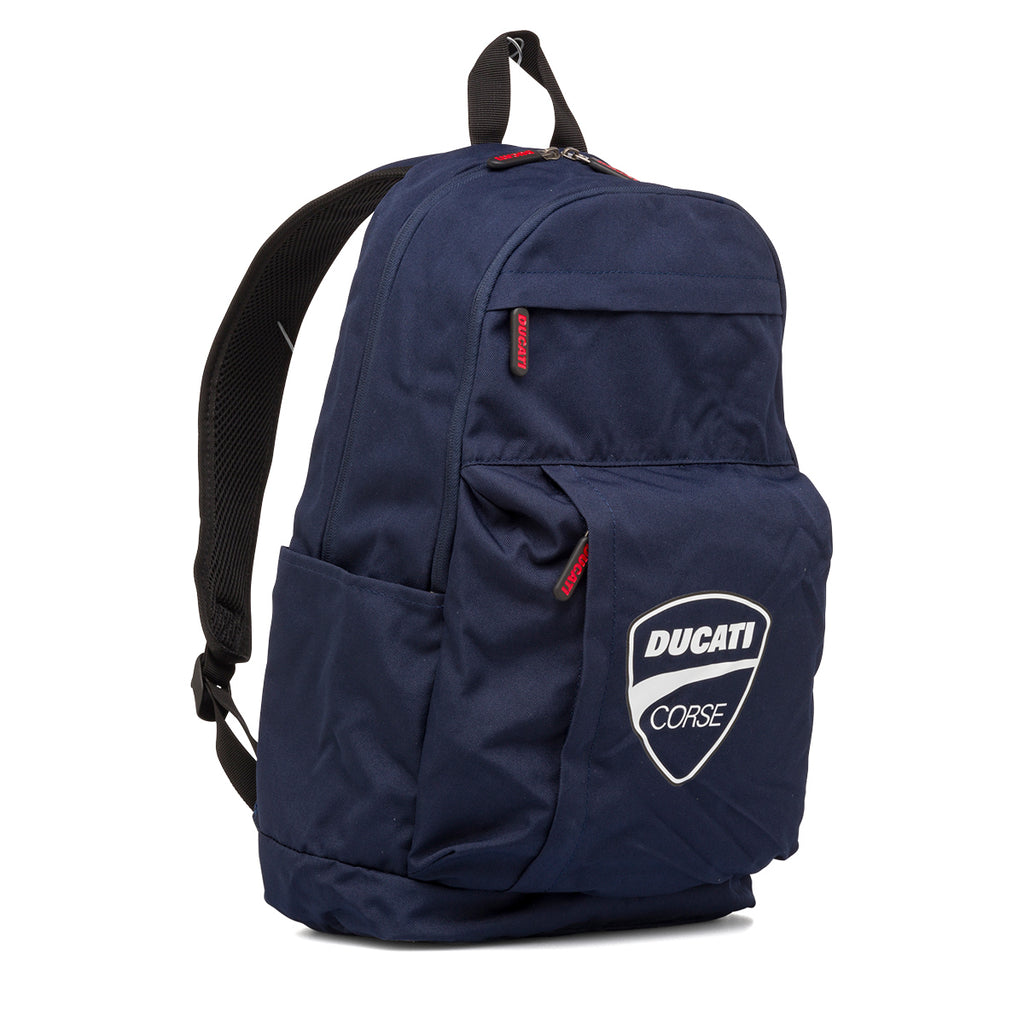 Zaino sportivo da uomo blu navy con logo Ducati