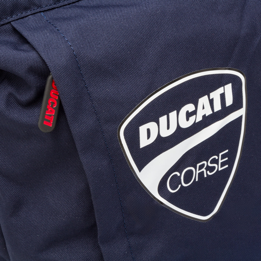 Zaino sportivo da uomo blu navy con logo Ducati