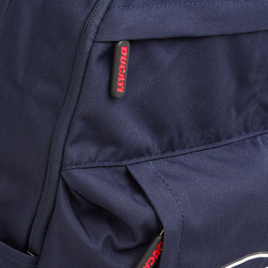 Zaino sportivo da uomo blu navy con logo Ducati