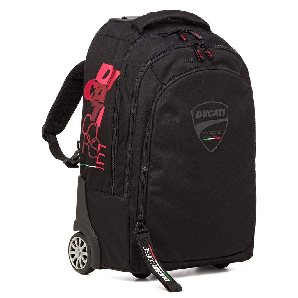 Zaino trolley sportivo Ducati nero con logo