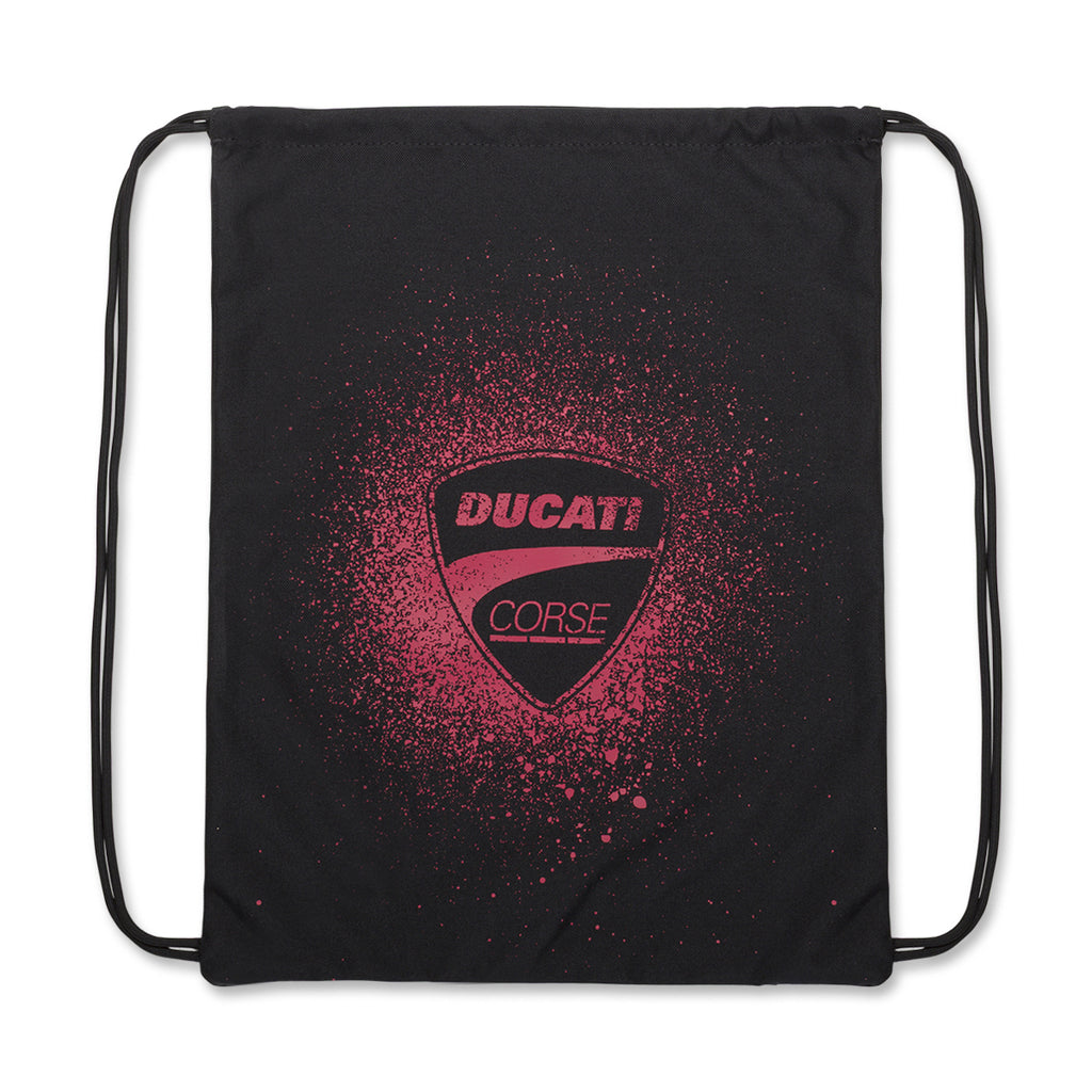 Sacca Zaino nera con Stampa e logo rosso Ducati Corse