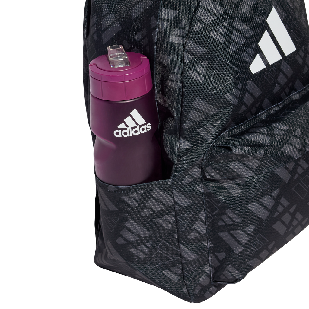 Borsa sportiva nera Unisex con stampa adidas