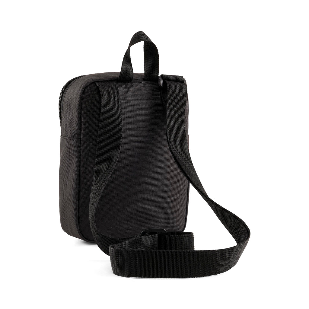 Borsello sportivo nero con tasche e tracolla con logo Puma Phase
