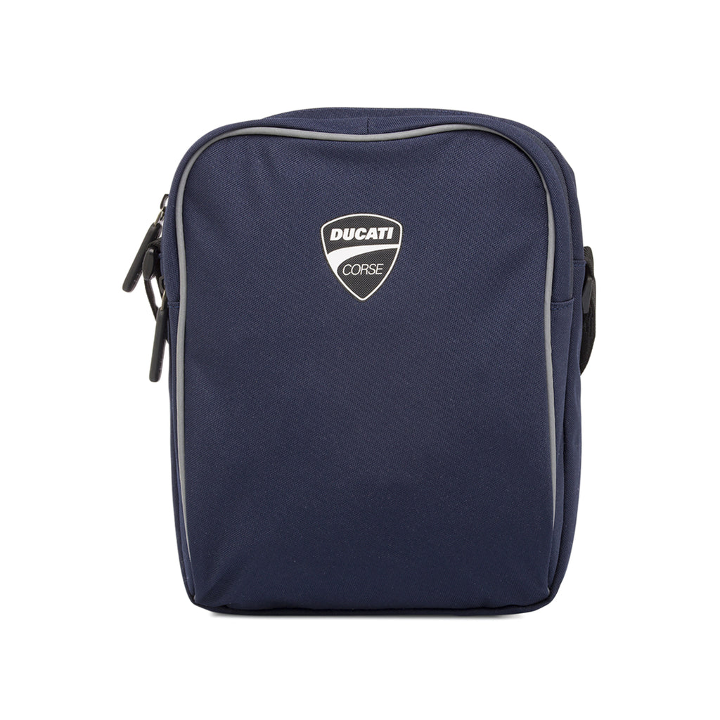 Borsello a tracolla da Uomo blu con logo bianco Ducati Corse