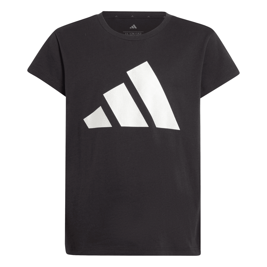 T-shirt nera da Bambina  JG GLAM a maniche corte con logo adidas
