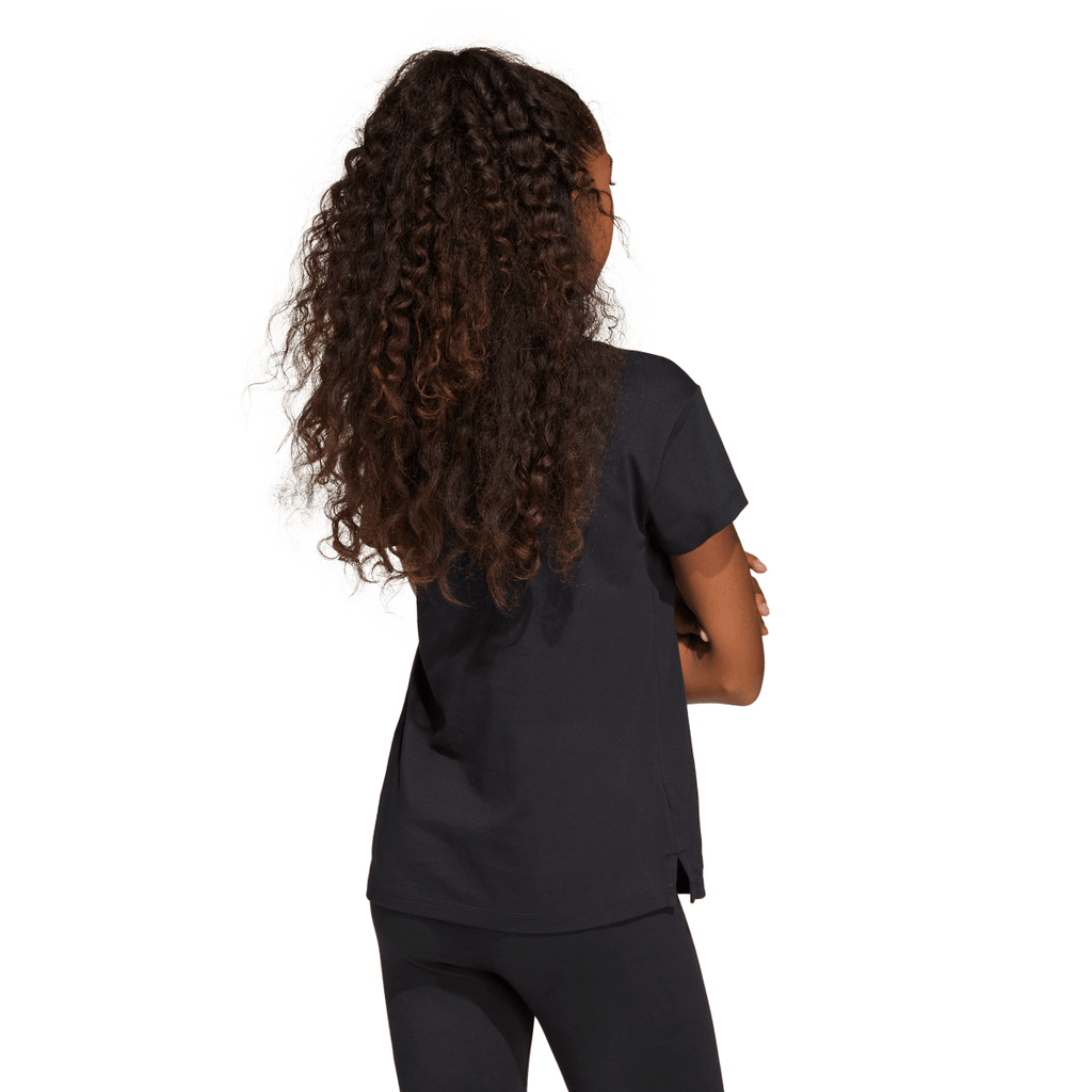 T-shirt nera da Bambina  JG GLAM a maniche corte con logo adidas