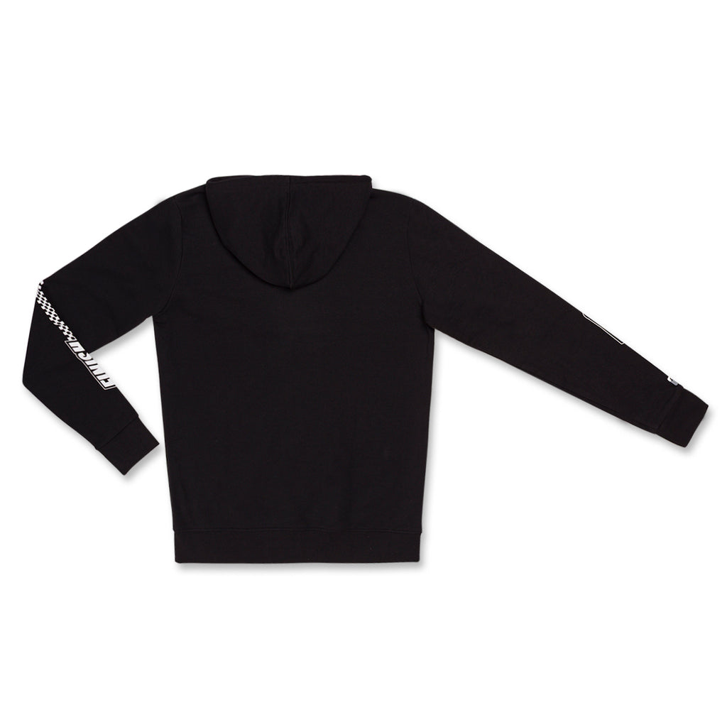 Felpa nera da bambino con zip e cappuccio e logo Ducati Corse