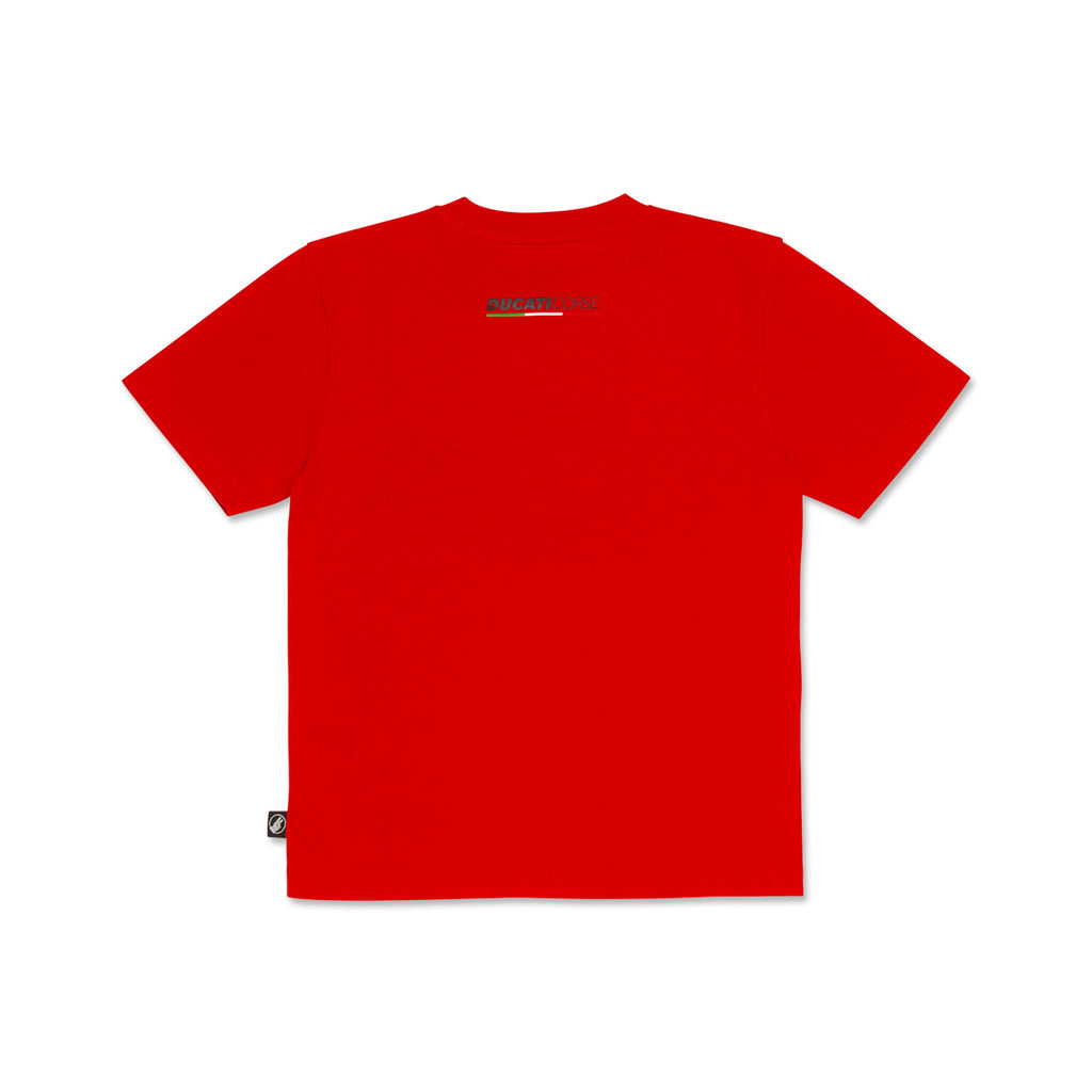 T-shirt da bambino rossa con logo Ducati Corse