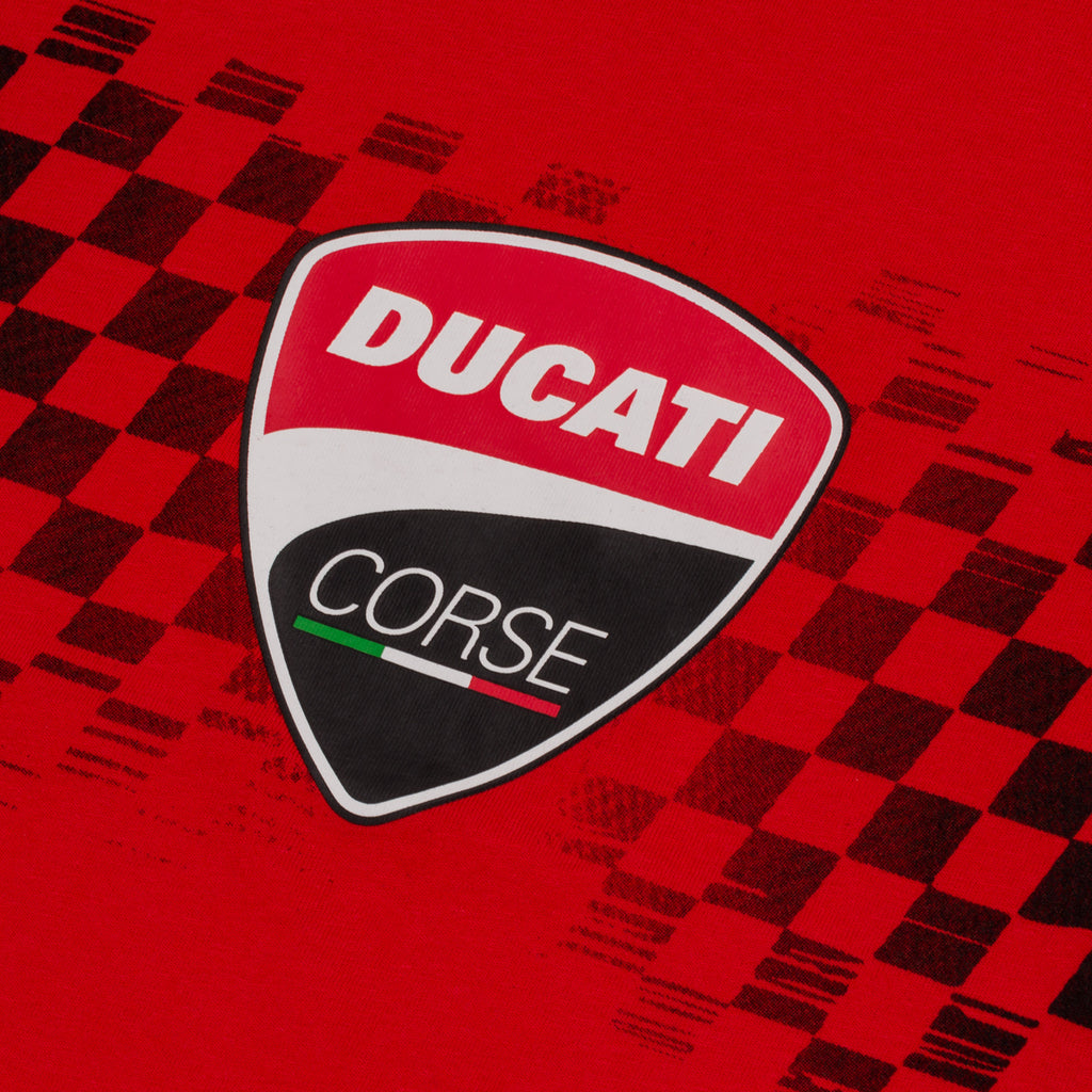 T-shirt da bambino rossa con logo Ducati Corse