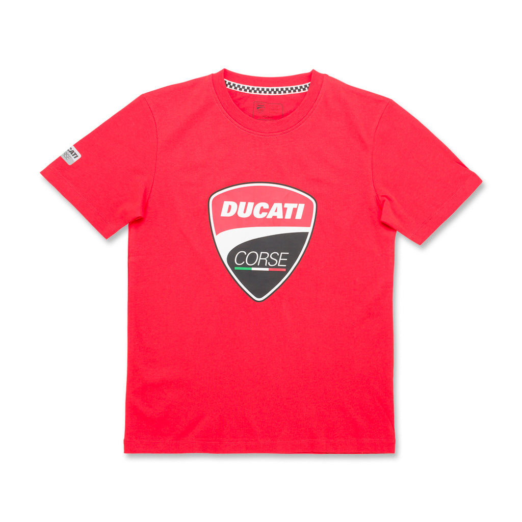 T-shirt rossa Ducati Corse da bambino con logo