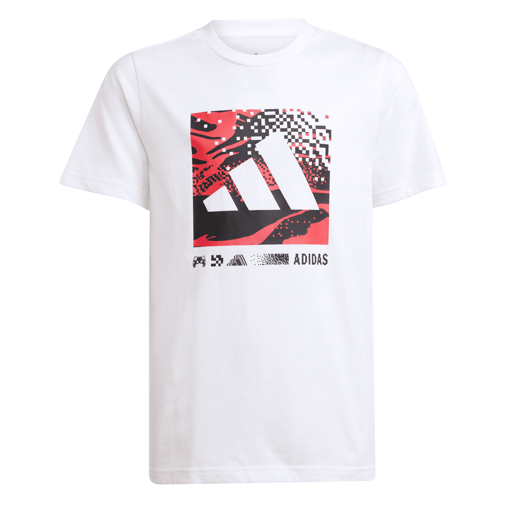 T-Shirt bianca da Bambina con stampa frontale adidas