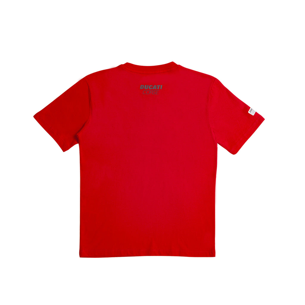 T-shirt rossa da Ragazzo in cotone con stampa Ducati Corse