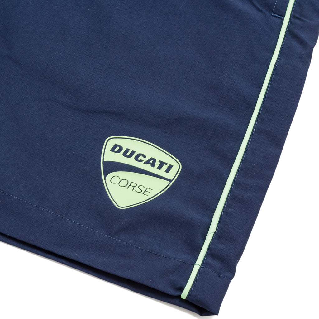 Costume da bagno Blu da Bambino e Ragazzo con dettagli verde acqua e logo Ducati