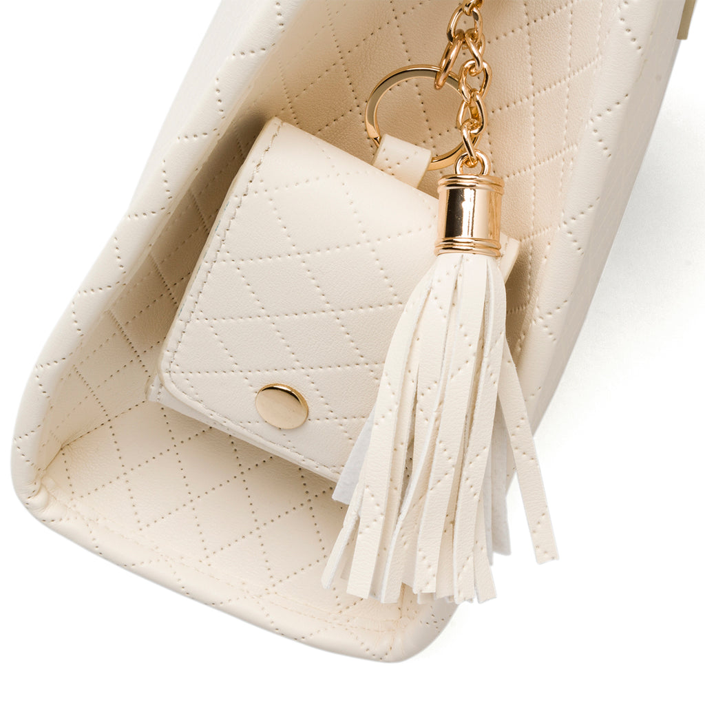 Borsa a spalla bianca da donna in "pelle vegana" Call It Spring Beach Gyal