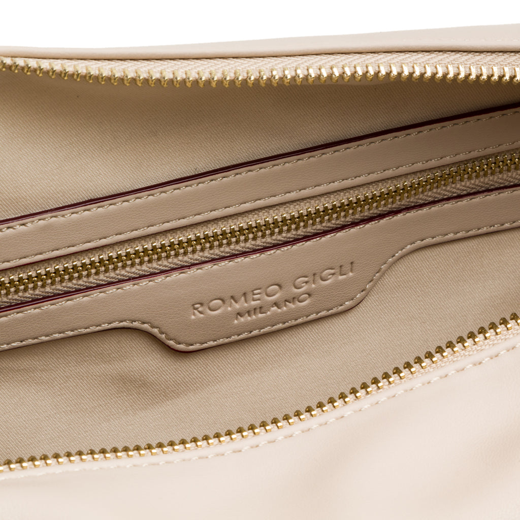 Borsa a spalla beige da donna Romeo Gigli Milano Tracy