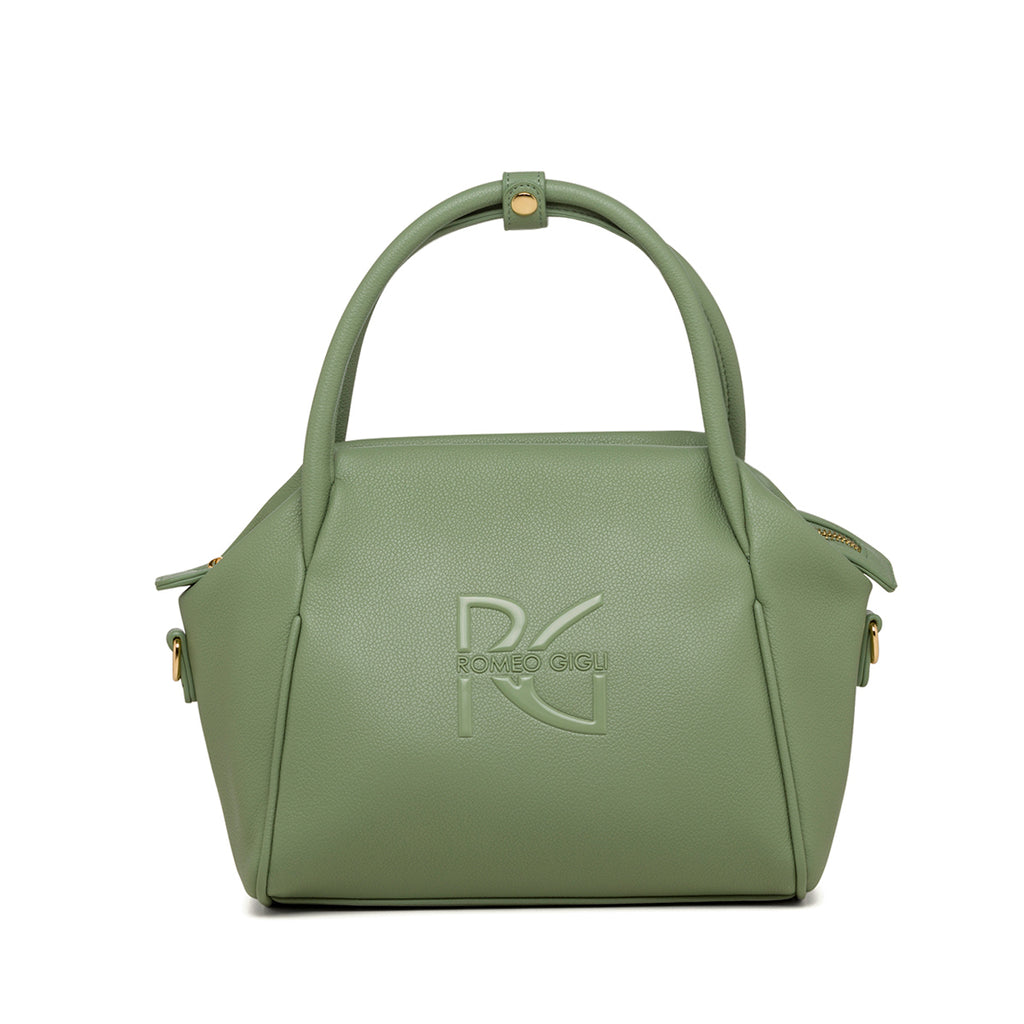 Borsa a mano verde salvia da donna Romeo Gigli Milano Polly