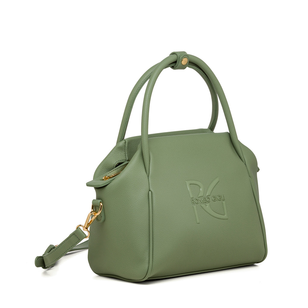Borsa a mano verde salvia da donna Romeo Gigli Milano Polly