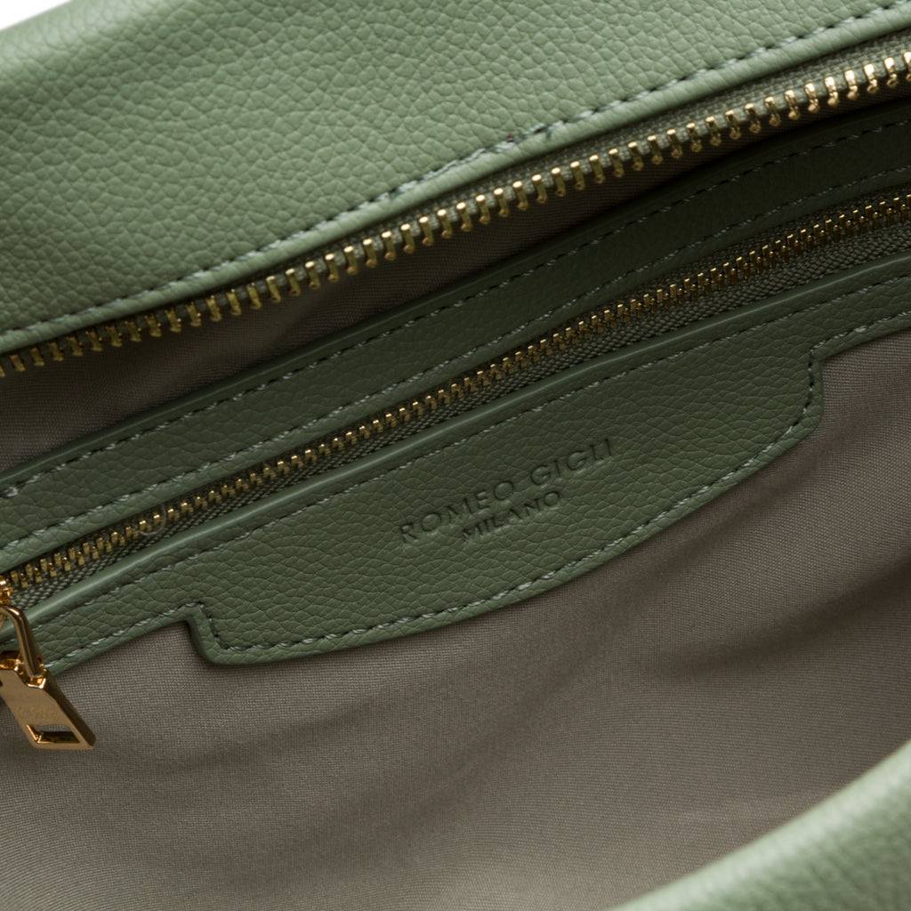Borsa a mano verde salvia da donna Romeo Gigli Milano Polly