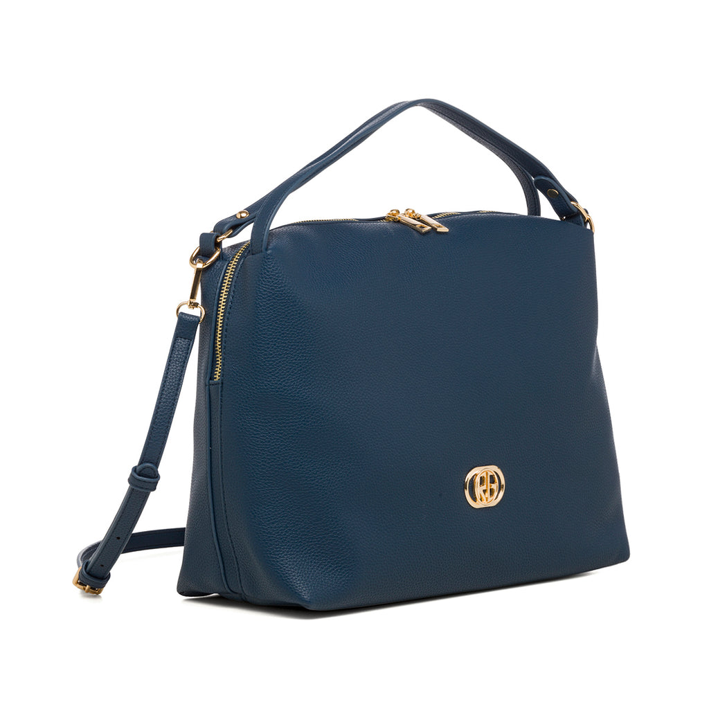 Borsa a spalla da donna blu Romeo Gigli Milano Cristy