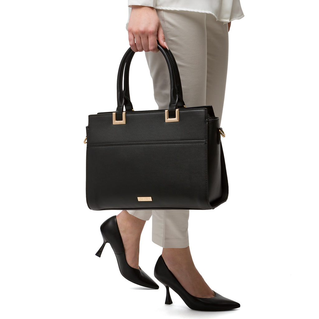 Borsa a spalla nera da donna Lora Ferres