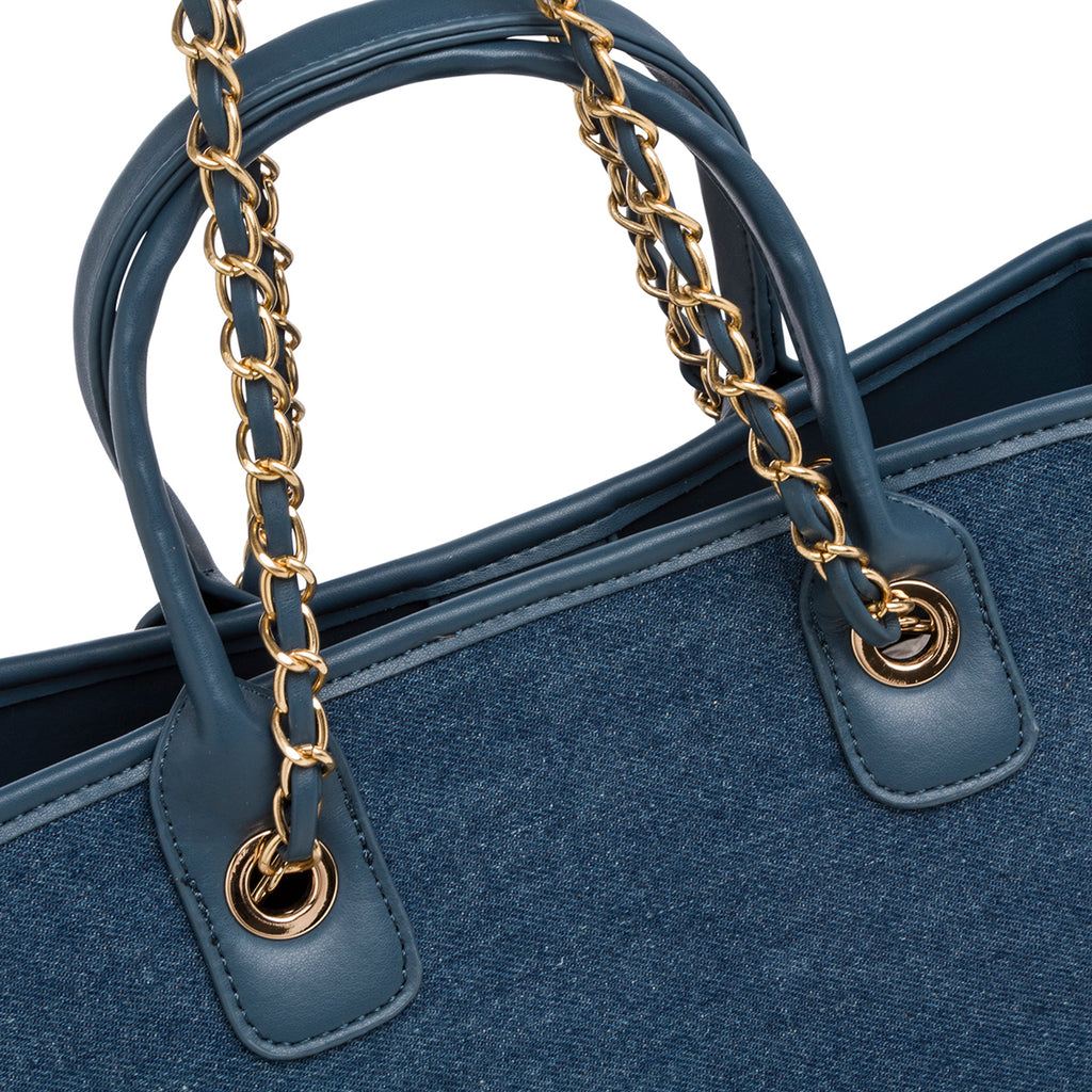 Borsa a spalla in jeans da donna Lora Ferres