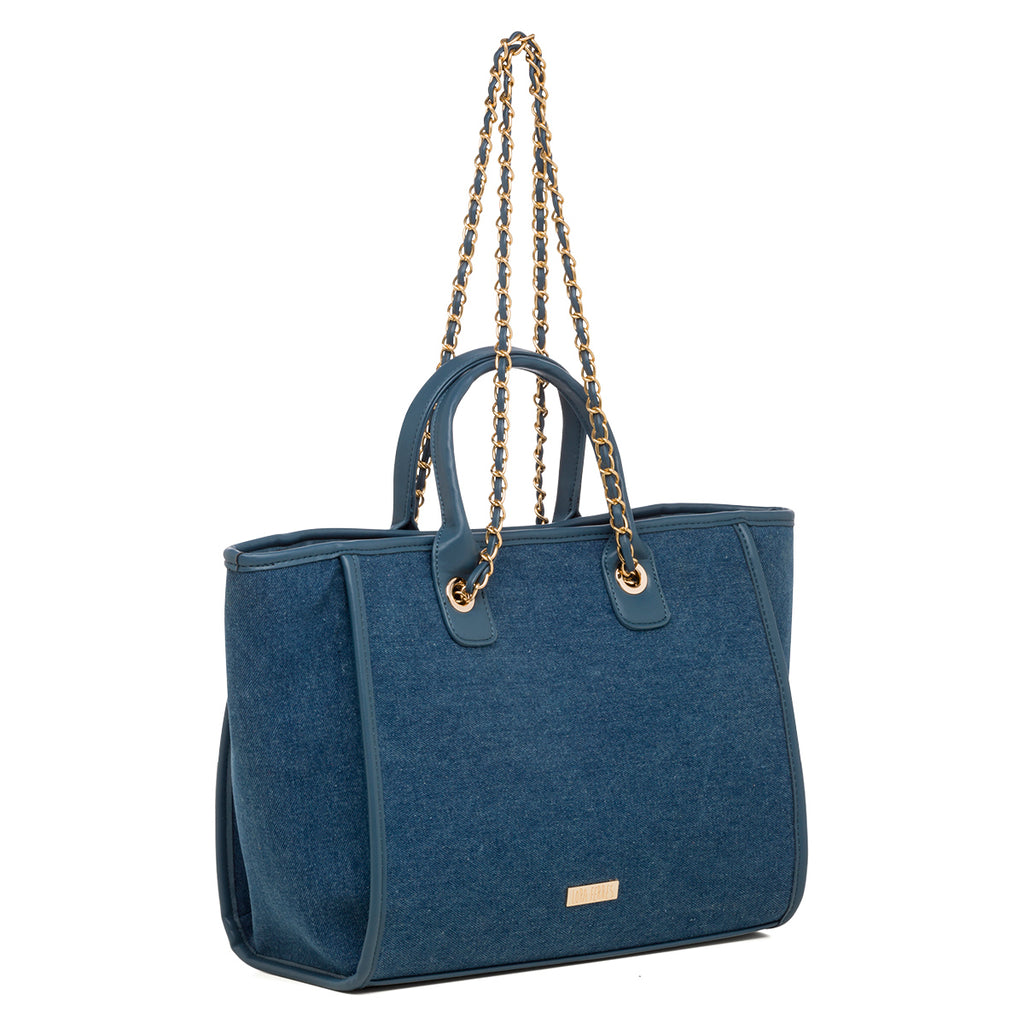 Borsa a spalla in jeans da donna Lora Ferres