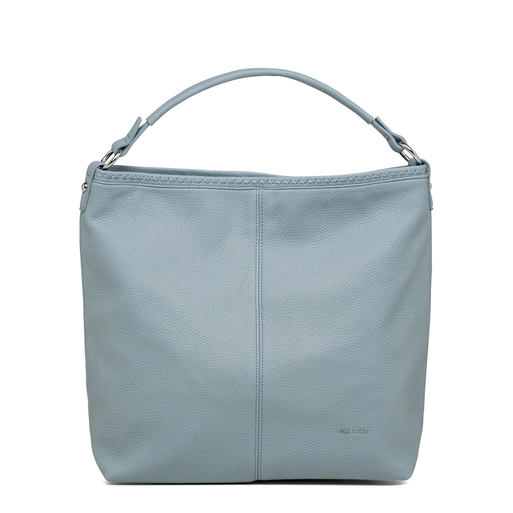 Borsa a spalla azzurra da donna con tasca esterna Lora Ferres