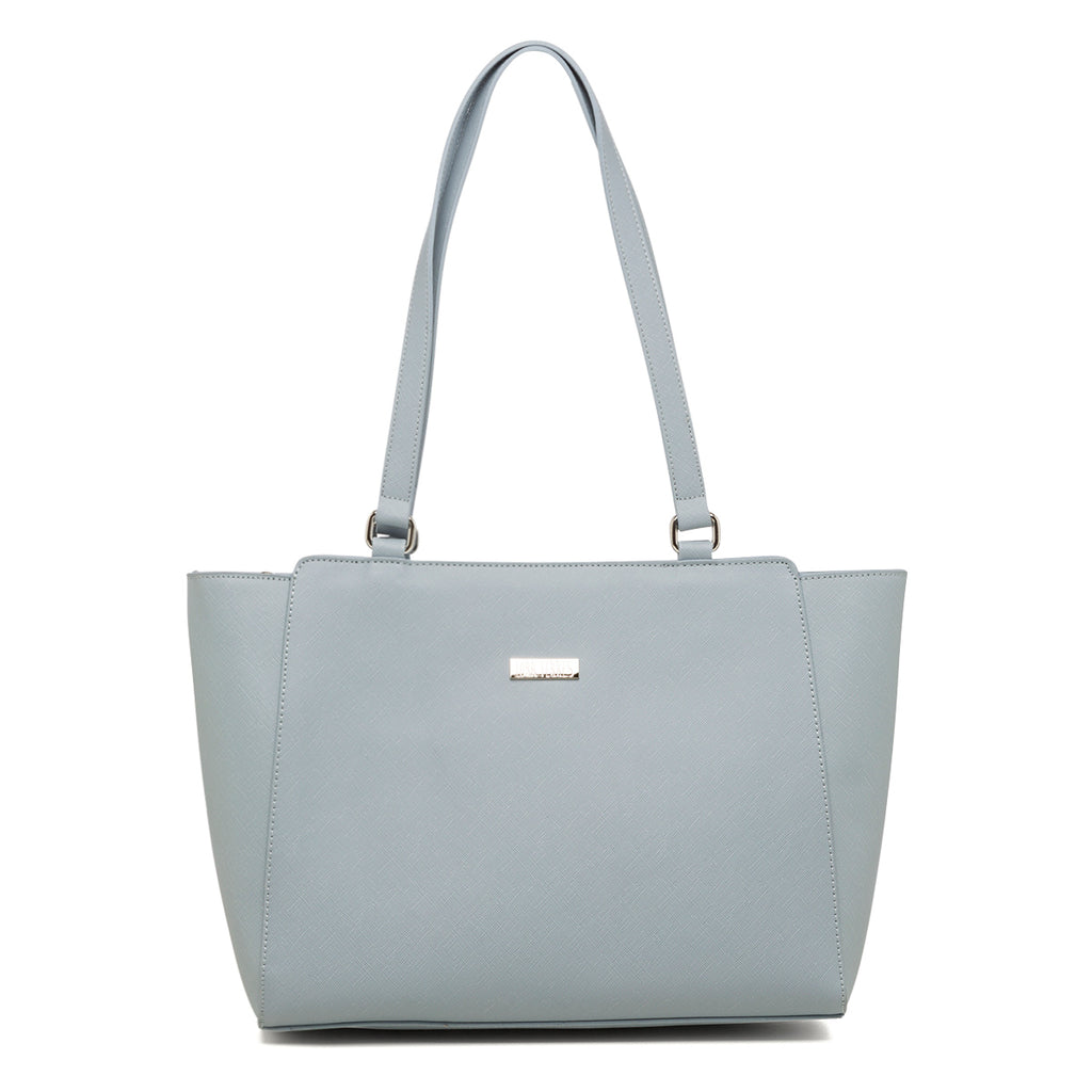 Borsa a spalla azzurra da donna con portafoglio abbinato Lora Ferres