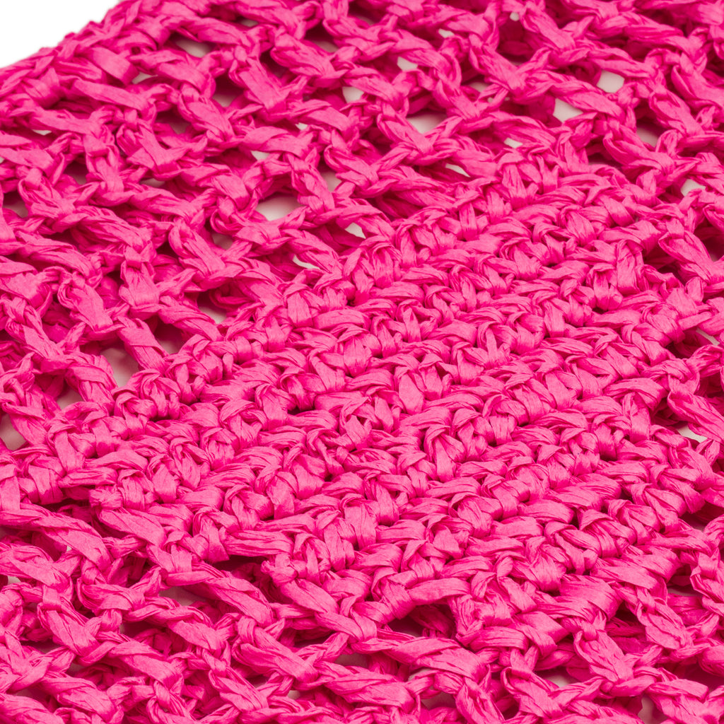 Borsa da mare donna fucsia effetto paglia Lora Ferres