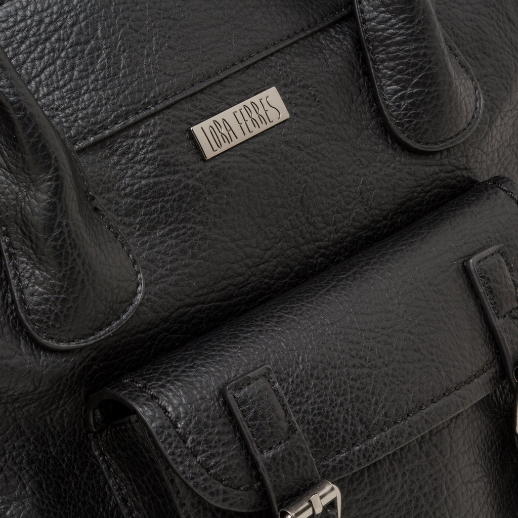 Borsa a spalla nera con tasche Lora Ferres