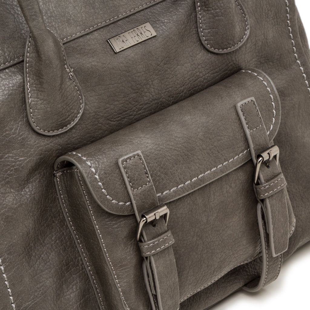 Borsa a spalla da donna grigia Lora Ferres