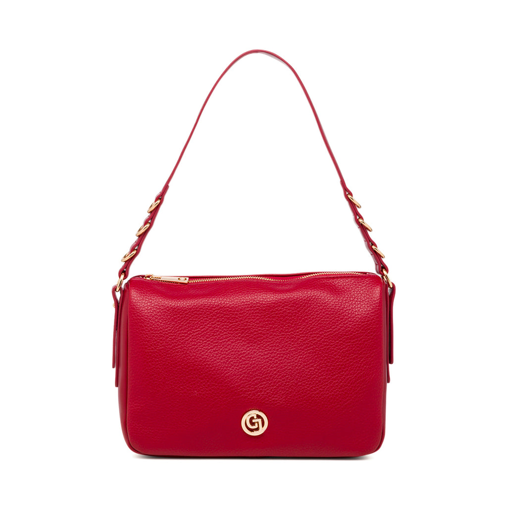Borsa a spalla rossa da donna con logo Carrera Jeans