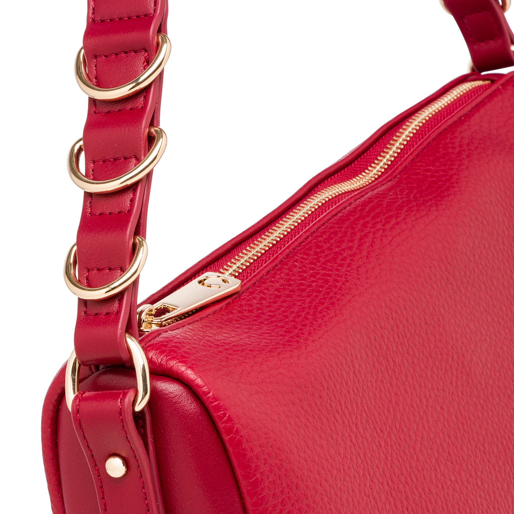 Borsa a spalla rossa da donna con logo Carrera Jeans