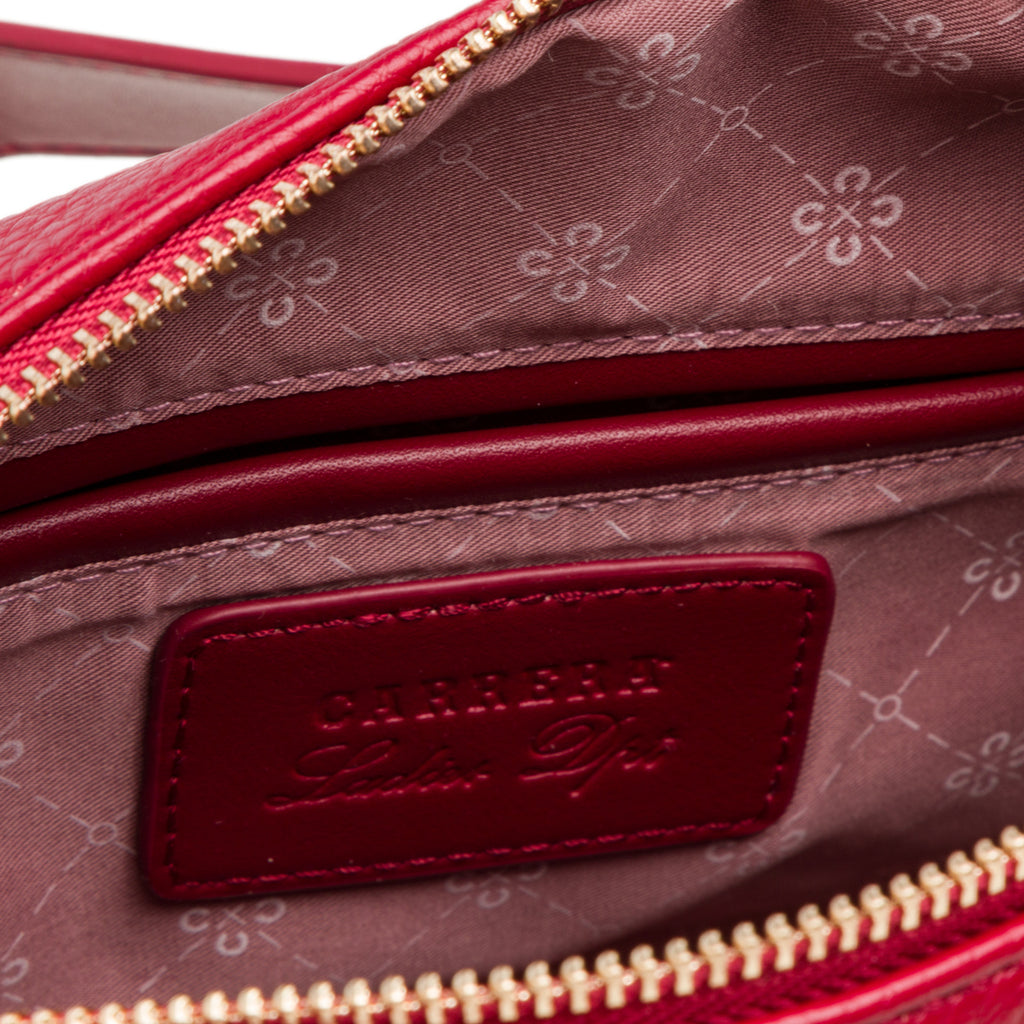 Borsa a spalla rossa da donna con logo Carrera Jeans