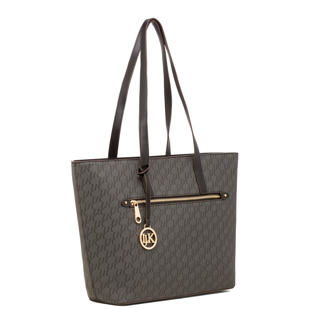 Borsa a saplla nera da donna con pendente dorato Lumberjack