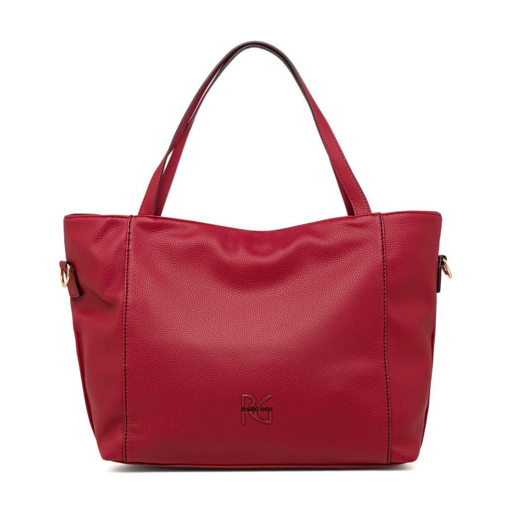 Borsa a spalla da donna rossa con logo Romeo Gigli Milano