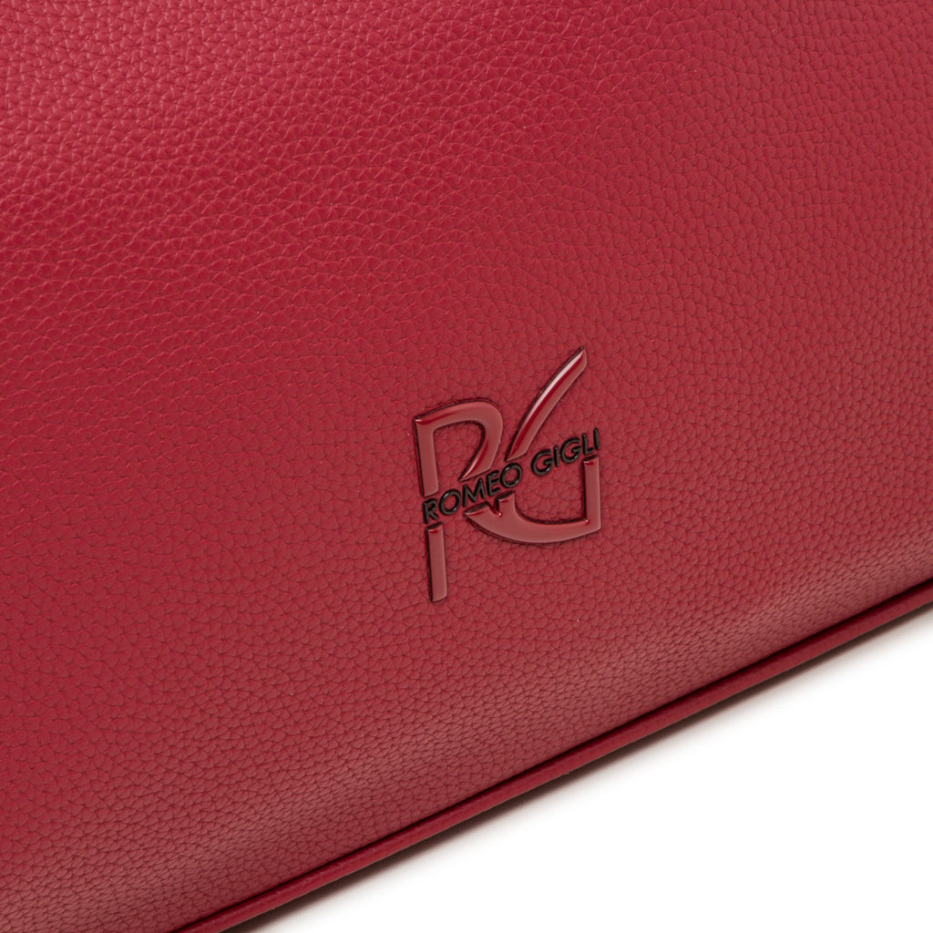 Borsa a spalla da donna rossa con logo Romeo Gigli Milano