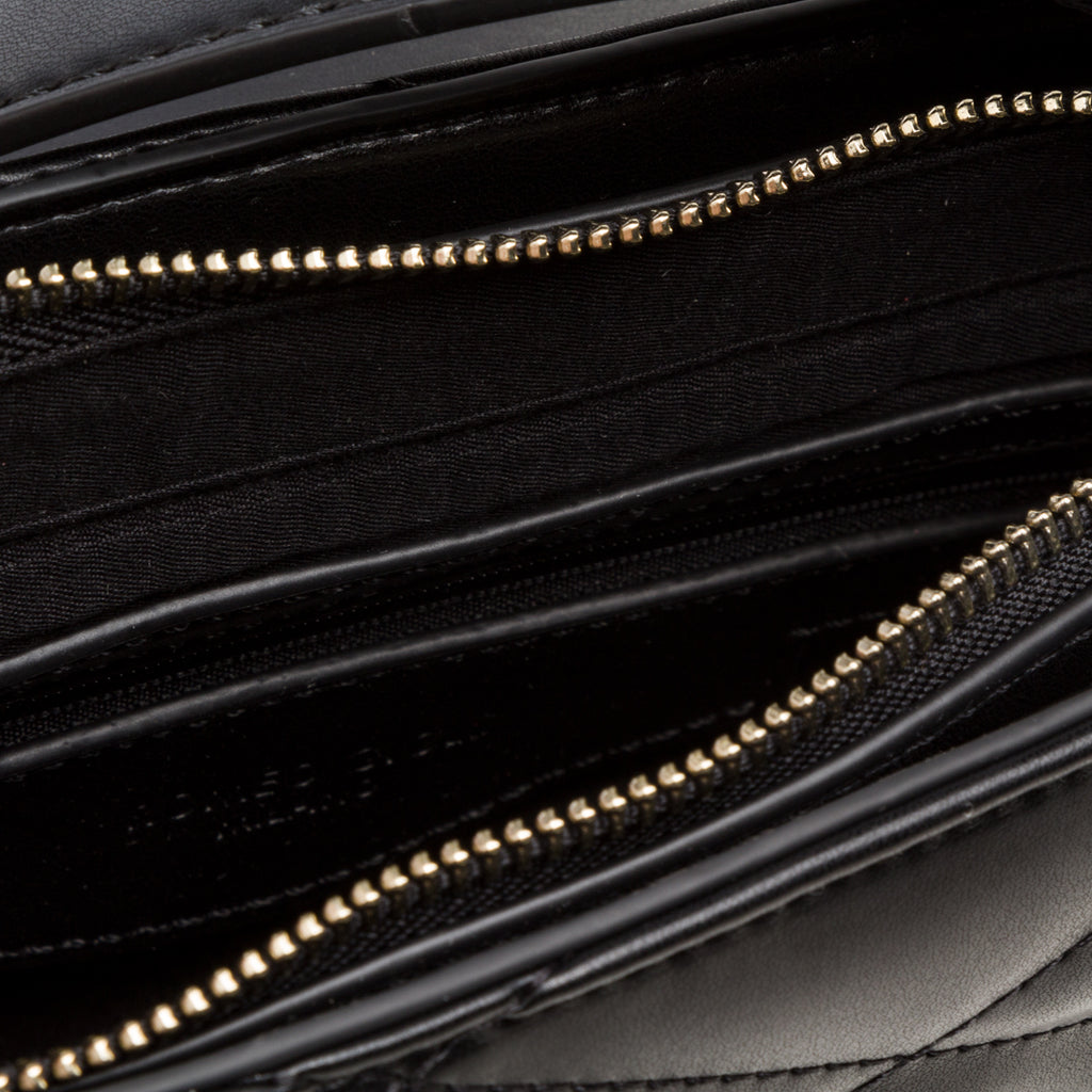 Borsa a spalla nera da donna effetto trapuntato Romeo Gigli Milano