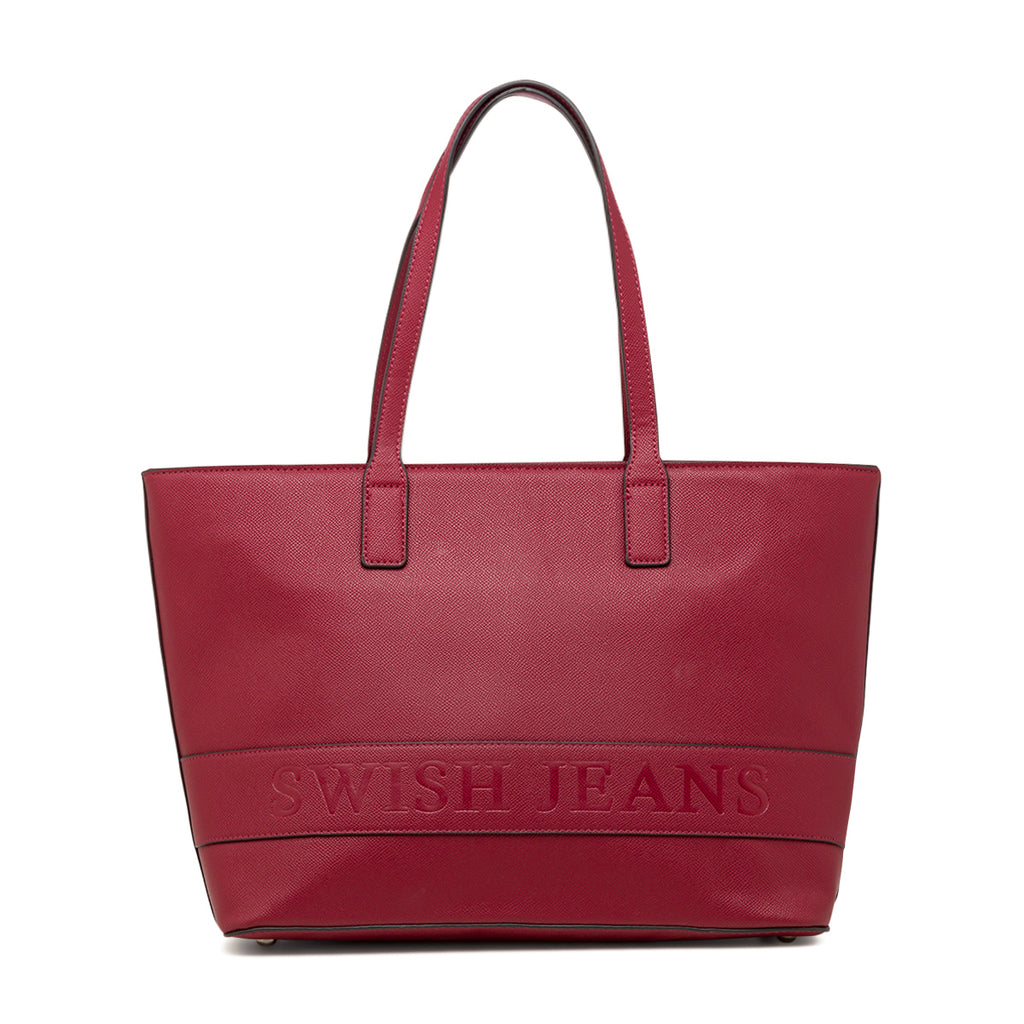 Borsa a spalla da donna rossa con logo Swish Jeans