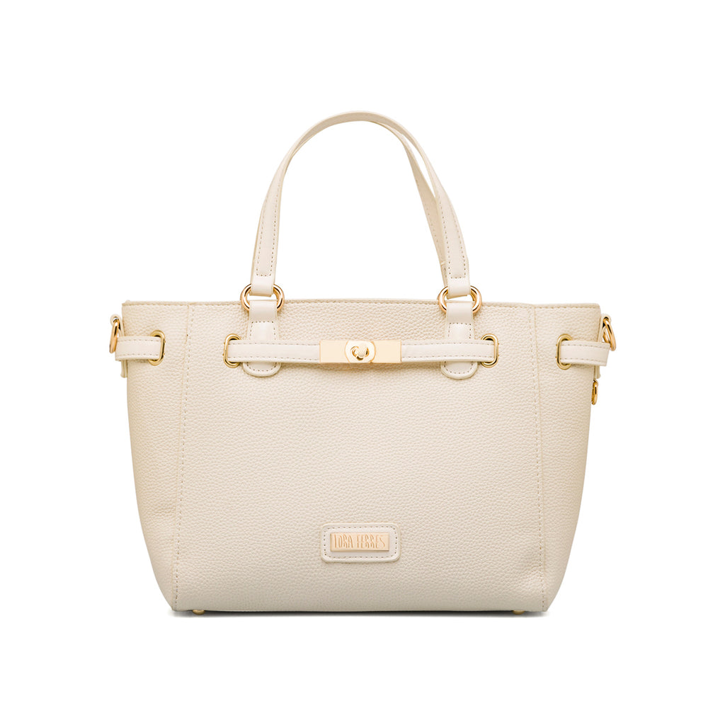 Borsa a spalla bianca da Donna con chiusura a incastro Lora Ferres