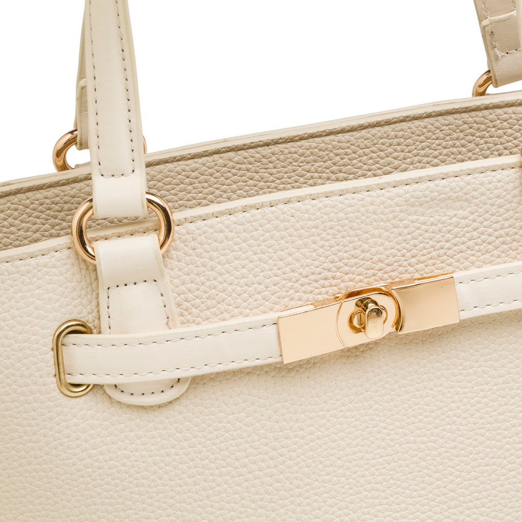 Borsa a spalla bianca da Donna con chiusura a incastro Lora Ferres