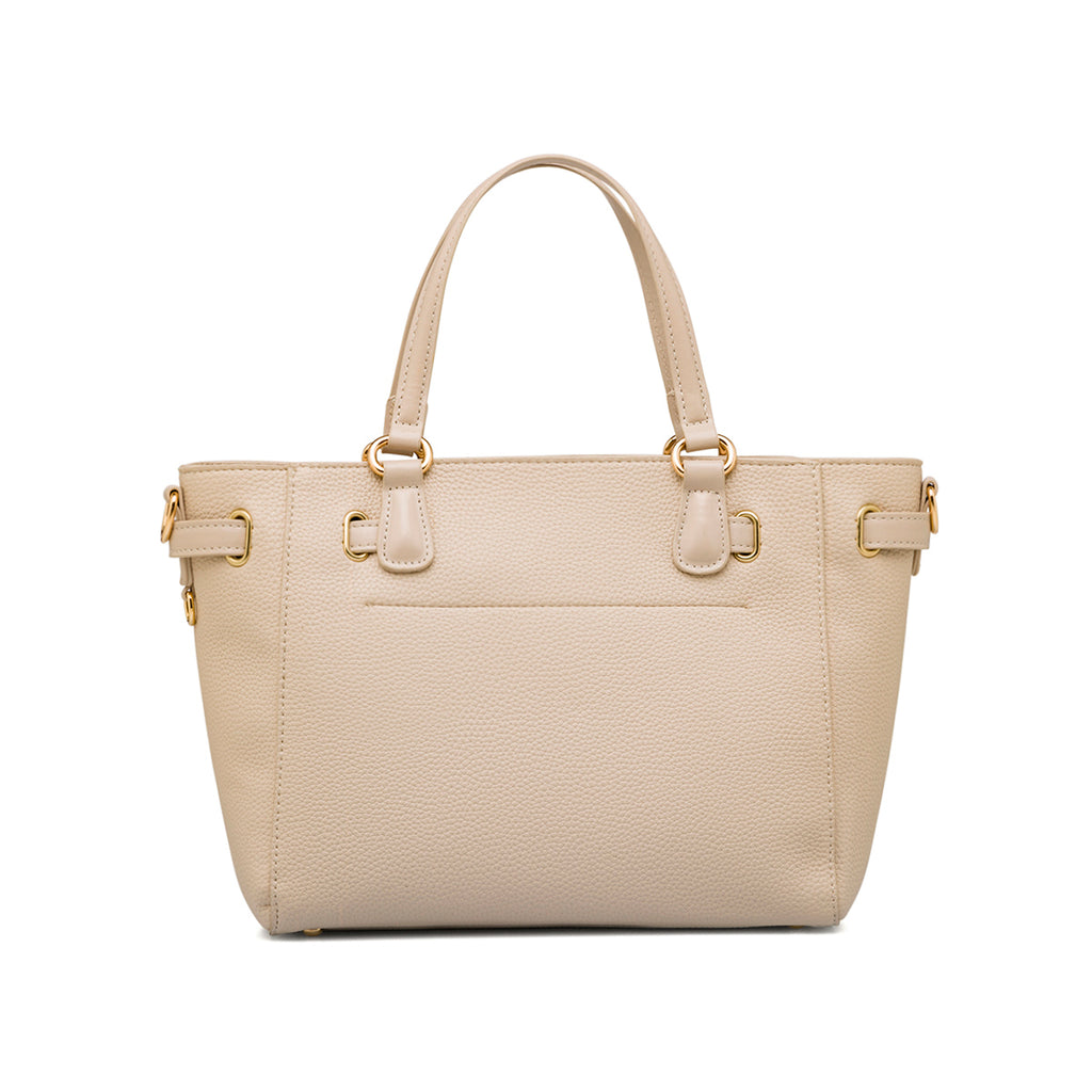 Borsa a spalla beige da Donna con dettaglio chiusura a incastro Lora Ferres