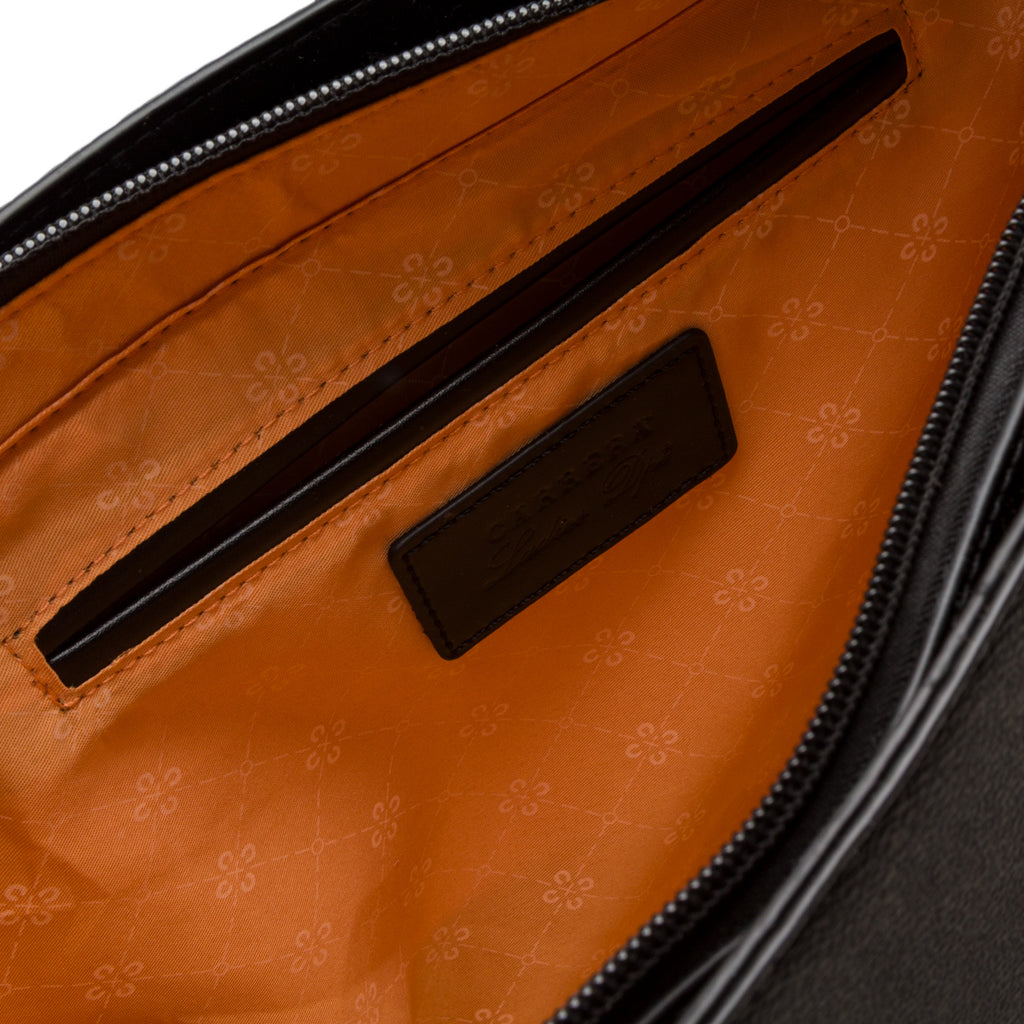 Borsa a spalla da donna nera con logo metallizzato Carrera Jenas