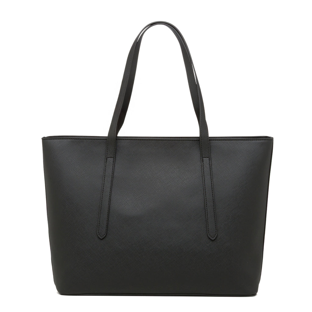 Borsa a spalla nera da Donna con logo in metallo Carrera Jeans