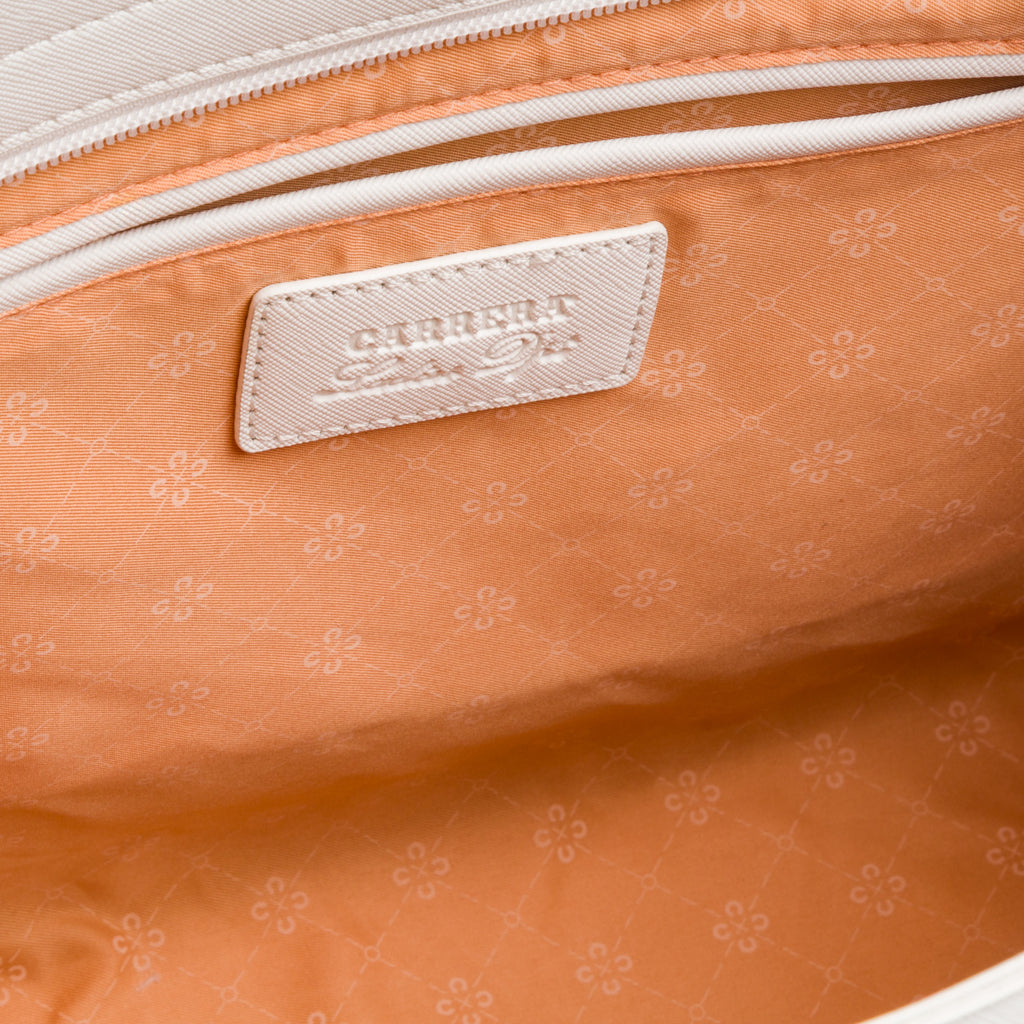 Borsa a spalla bianca da Donna con logo in metallo Carrera Jeans