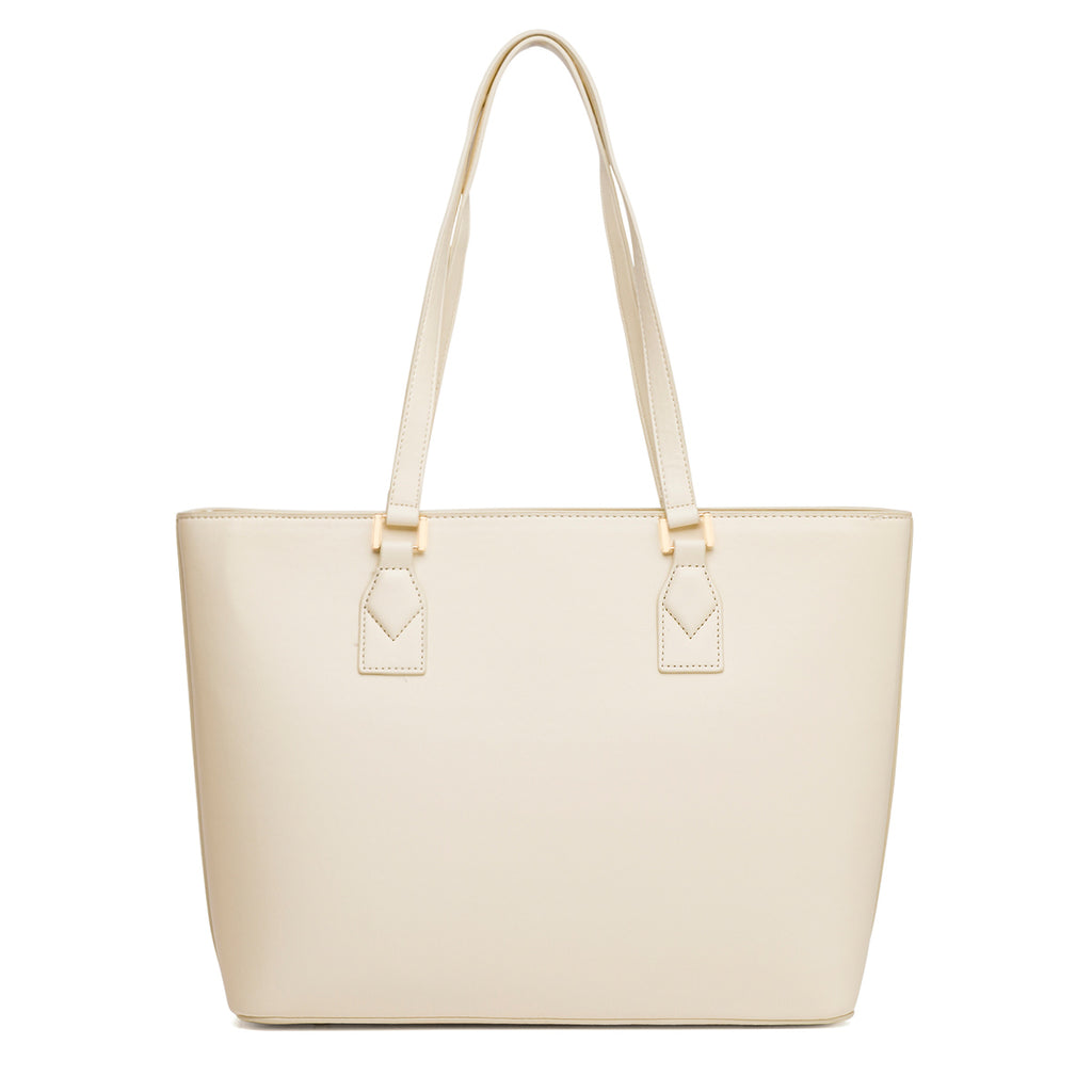 Borsa a spalla Bianco off-white da Donna con logo in metallo Carrera Jeans