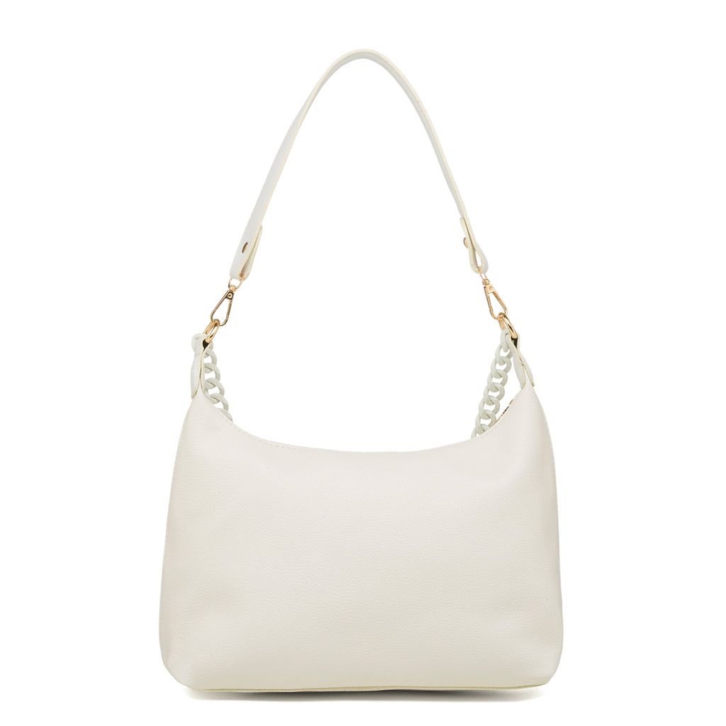Borsa a spalla bianco off-white da Donna con catena Swish Jeans