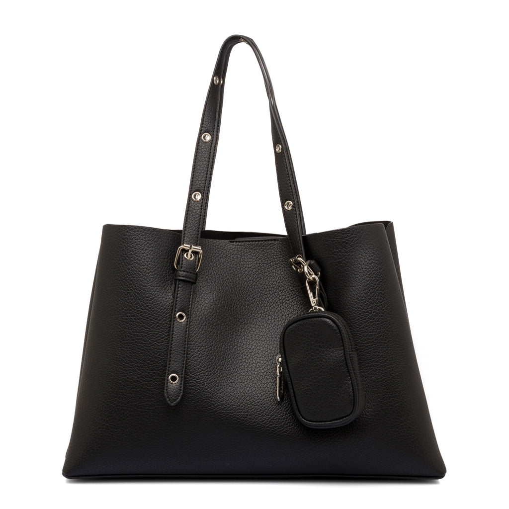 Borsa a spalla nera da Donna con dettagli metallici Lora Ferres