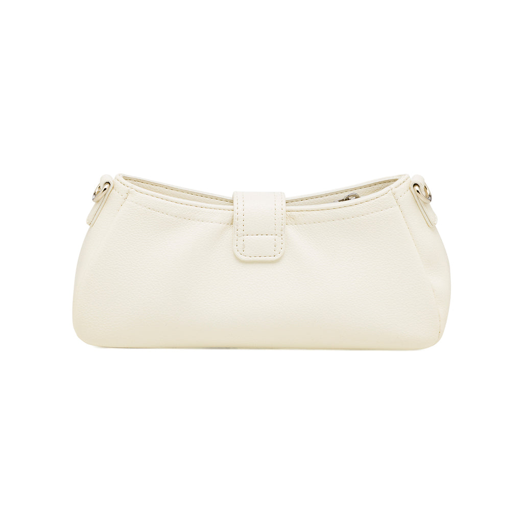 Borsa a Spalla Bianca da Donna con Borchie e Fibbia frontale Lora Ferres