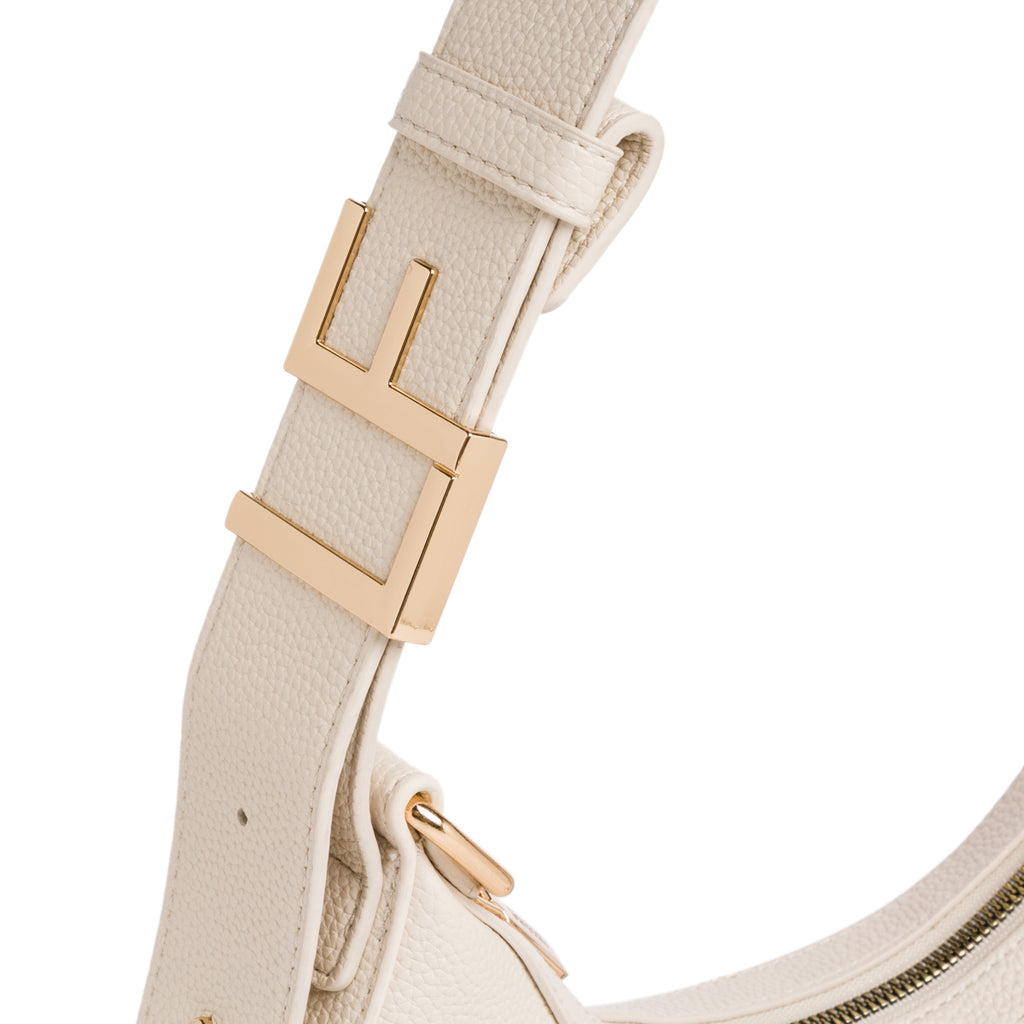 Borsa a spalla bianco off-white da Donna con logo in metallo Lora Ferres